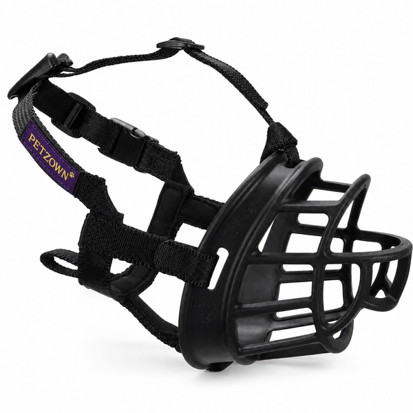 Petzown SecureFit Adjustable Basket Dog Muzzle